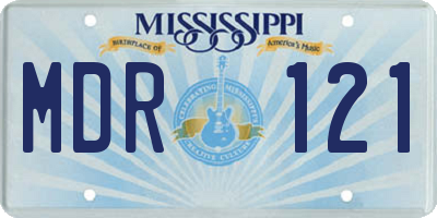 MS license plate MDR121
