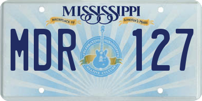 MS license plate MDR127