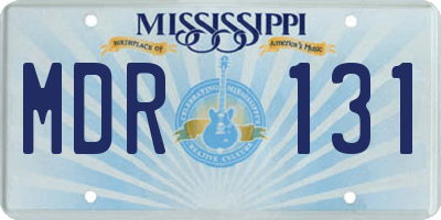 MS license plate MDR131