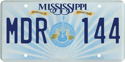 MS license plate MDR144