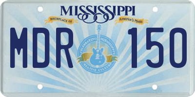 MS license plate MDR150