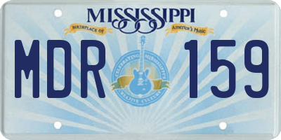 MS license plate MDR159