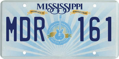 MS license plate MDR161