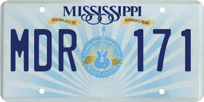 MS license plate MDR171