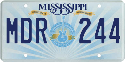 MS license plate MDR244