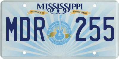 MS license plate MDR255
