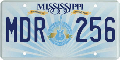 MS license plate MDR256