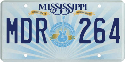 MS license plate MDR264