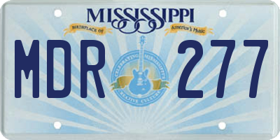 MS license plate MDR277