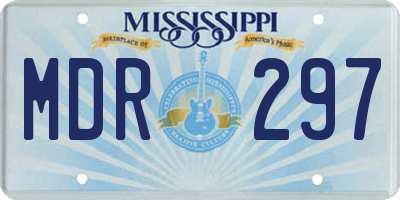 MS license plate MDR297