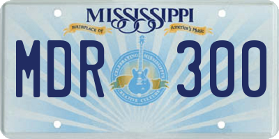 MS license plate MDR300