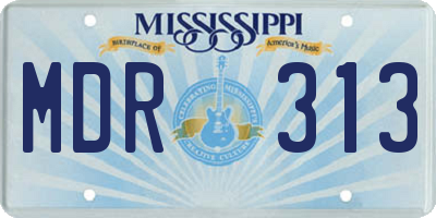 MS license plate MDR313