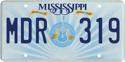 MS license plate MDR319
