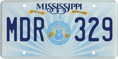 MS license plate MDR329