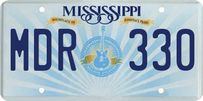 MS license plate MDR330