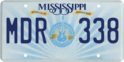 MS license plate MDR338