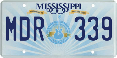 MS license plate MDR339