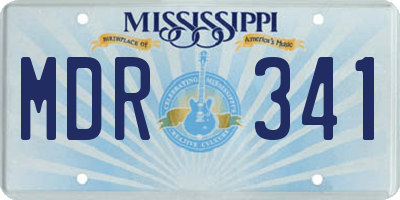 MS license plate MDR341