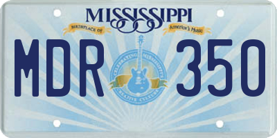 MS license plate MDR350