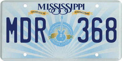 MS license plate MDR368