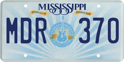 MS license plate MDR370