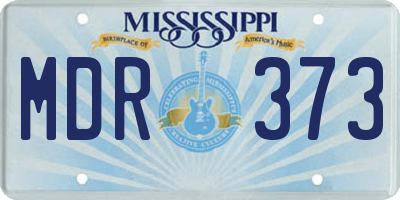 MS license plate MDR373