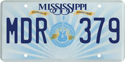 MS license plate MDR379