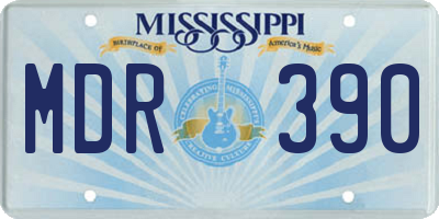 MS license plate MDR390