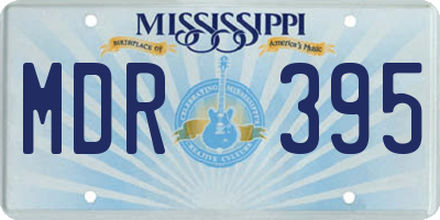 MS license plate MDR395