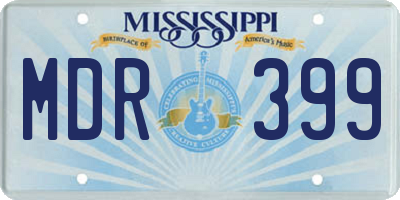 MS license plate MDR399