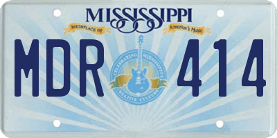 MS license plate MDR414
