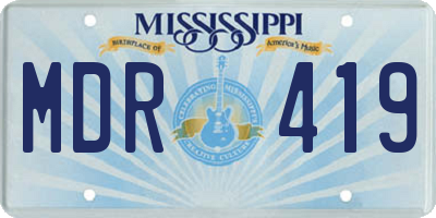 MS license plate MDR419