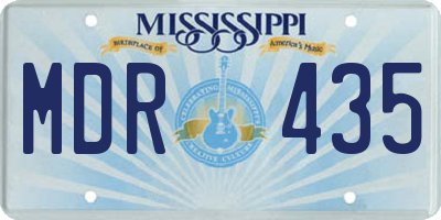 MS license plate MDR435