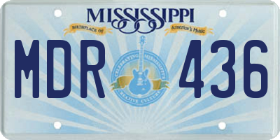 MS license plate MDR436