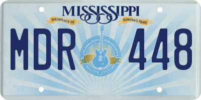 MS license plate MDR448