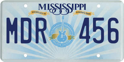 MS license plate MDR456