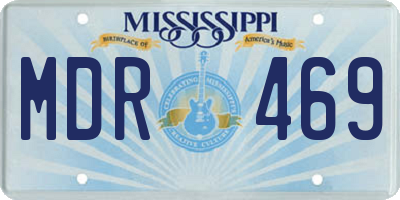 MS license plate MDR469