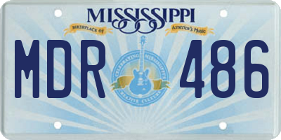 MS license plate MDR486
