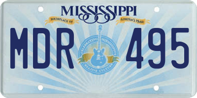 MS license plate MDR495