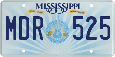 MS license plate MDR525