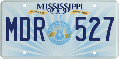 MS license plate MDR527