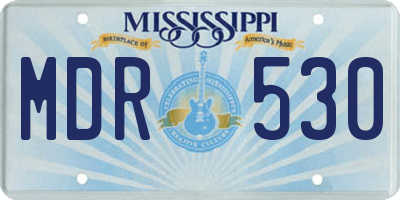 MS license plate MDR530
