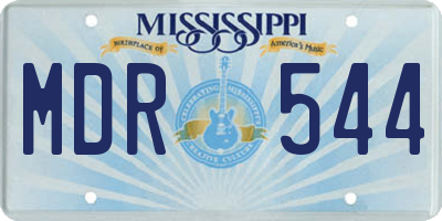 MS license plate MDR544
