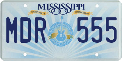 MS license plate MDR555