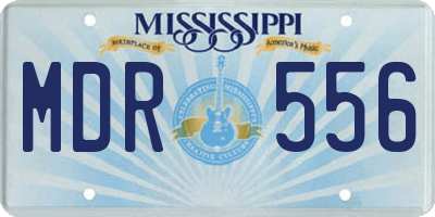MS license plate MDR556