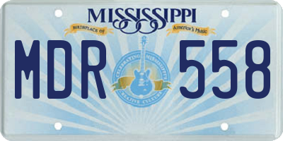 MS license plate MDR558