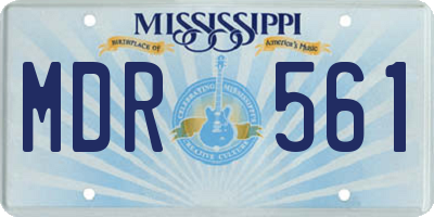 MS license plate MDR561