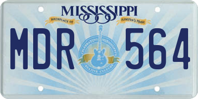 MS license plate MDR564