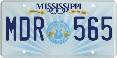 MS license plate MDR565