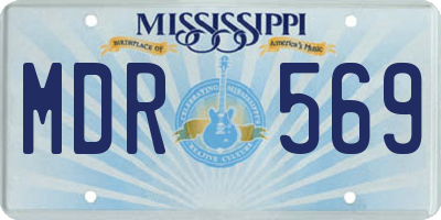 MS license plate MDR569